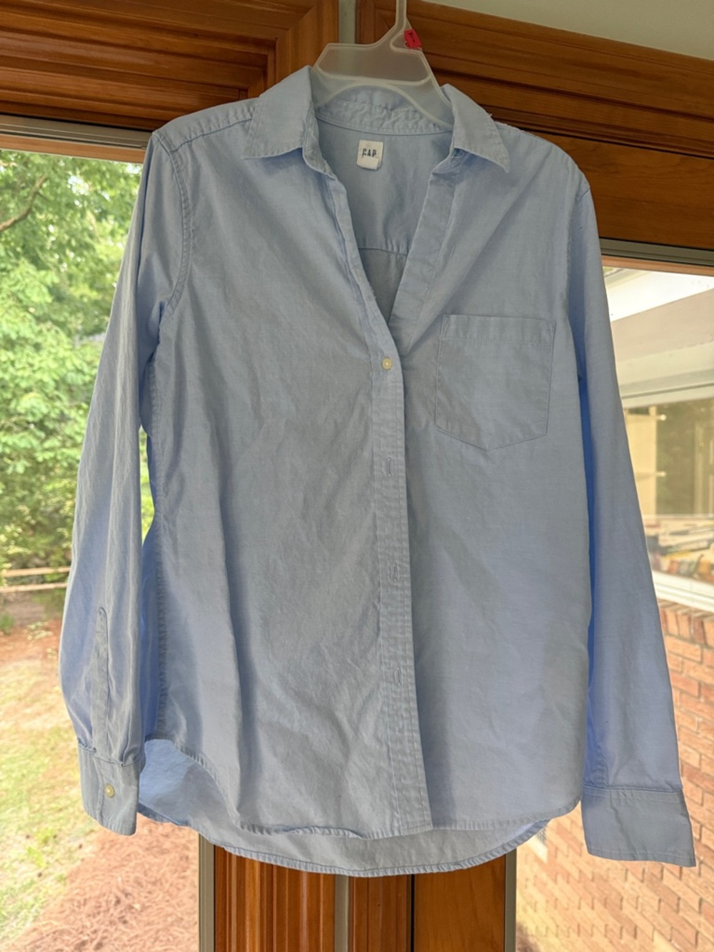 GAP Light Blue Women’s Casual Button-Down Shirt